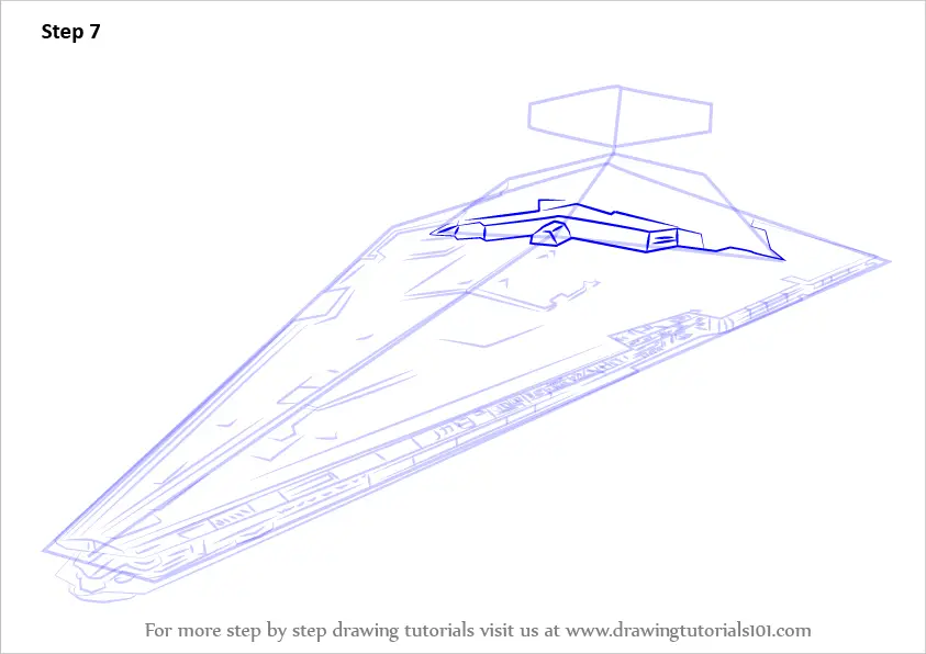 Learn How to Draw Imperial-class Star Destroyer from Star Wars (Star