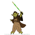 How to Draw Jedi Master Yaddle from Star Wars