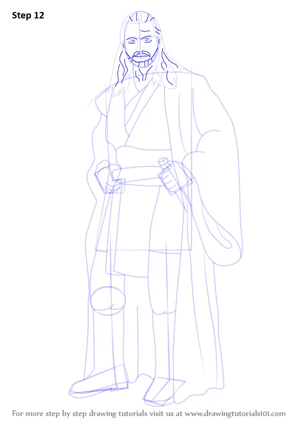 How to Draw Qui-Gon Jinn from Star Wars (Star Wars) Step by Step ...