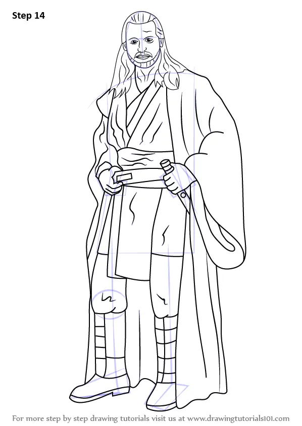 Qui Gon Jinn Coloring Page Free Printable Coloring Pages