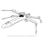 How to Draw X-Wing fighter from Star Wars