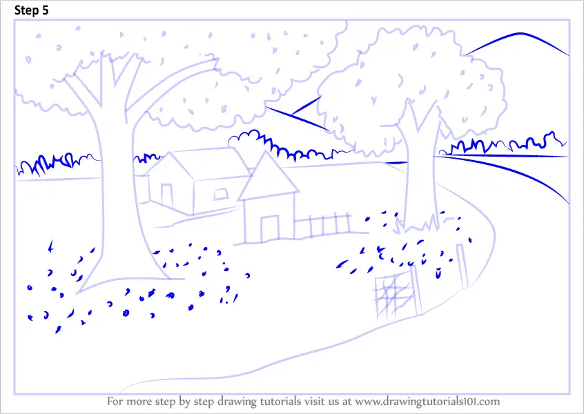 How to Draw Summer Scenery (Summer Season) Step by Step ...