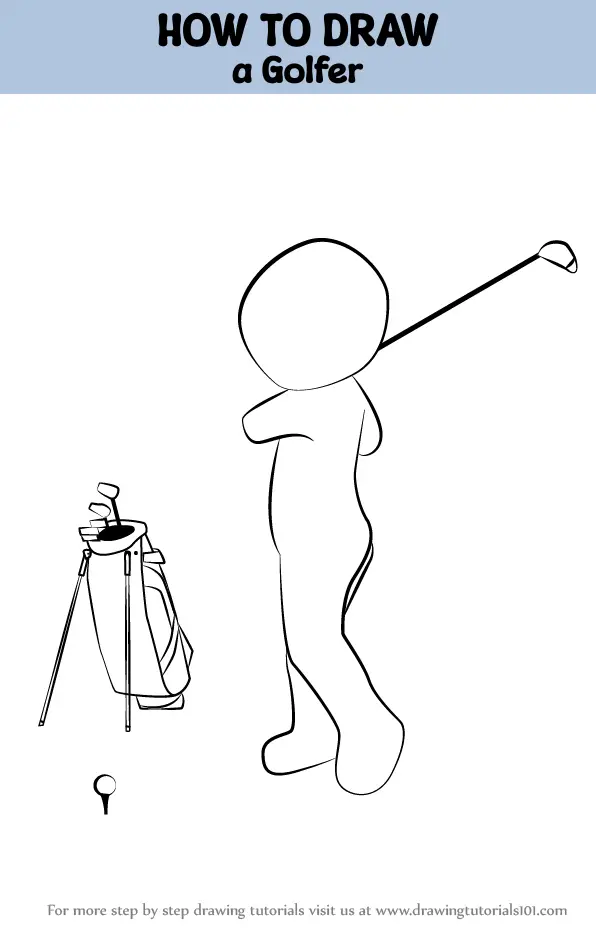 How to Draw a Golfer (Golf) Step by Step