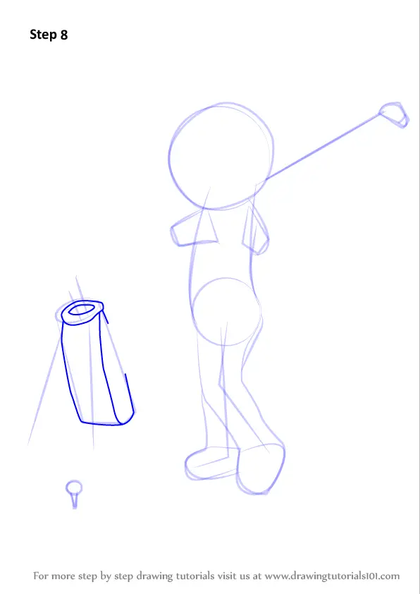 How to Draw a Golfer (Golf) Step by Step