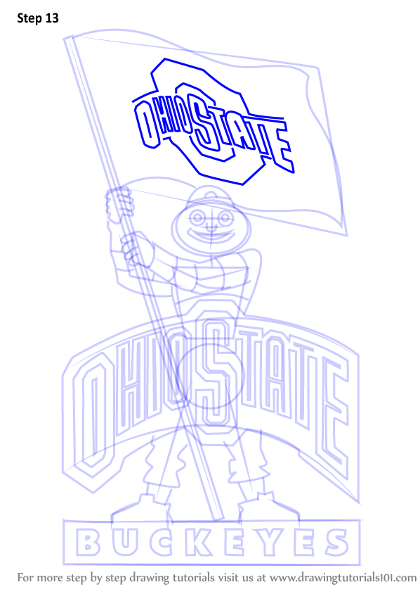 Step by Step How to Draw Ohio State Buckeyes Mascot