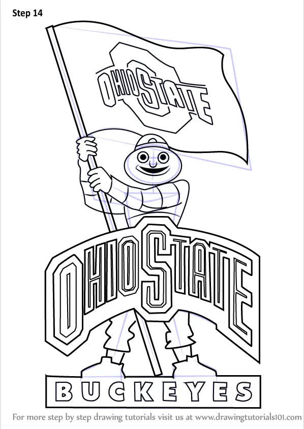 Learn How to Draw Ohio State Buckeyes Mascot (Logos and Mascots) Step