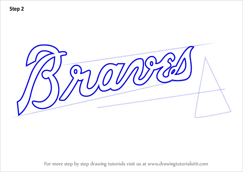 How To Draw The Atlanta Braves, Step by Step, Drawing Guide, by
