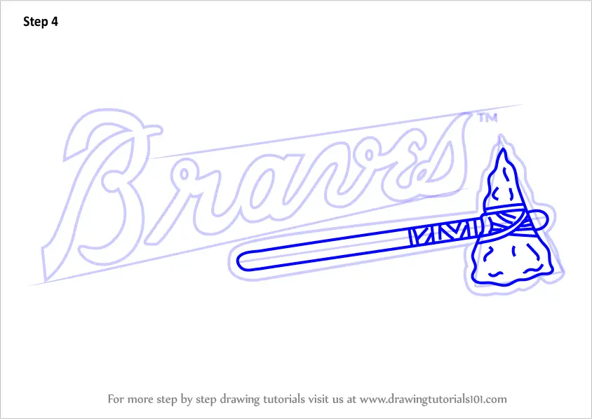 Learn How to Draw Atlanta Braves Logo (MLB) Step by Step : Drawing