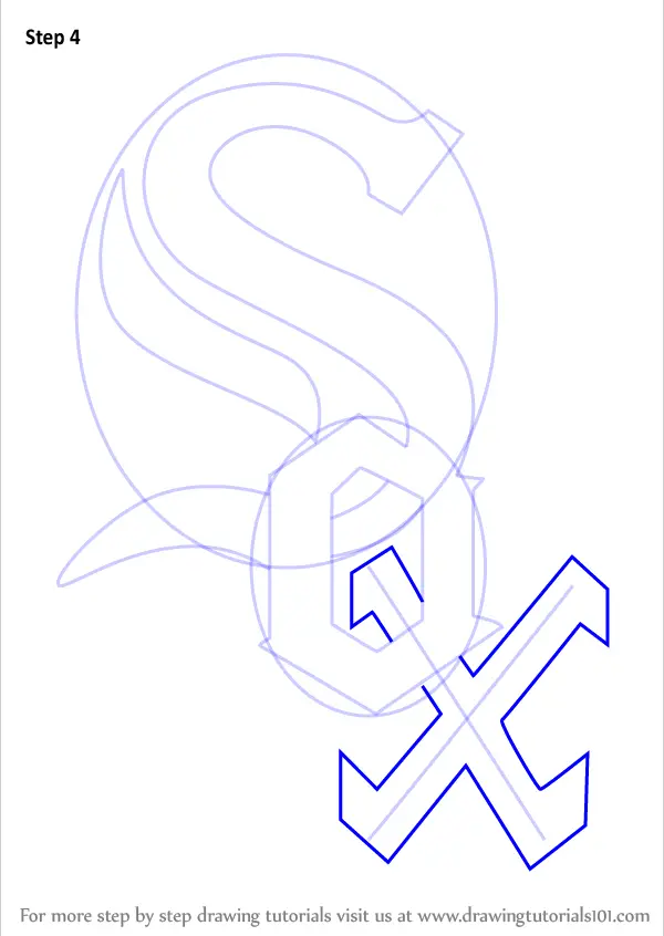 How To Draw The Chicago White Sox Logo, Step by Step, Drawing Guide, by  Dawn - DragoArt