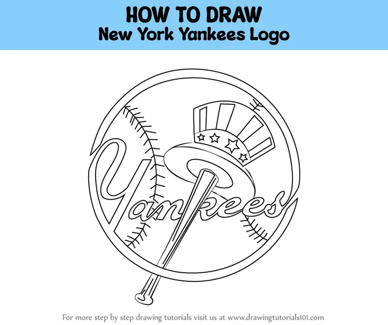 How to Draw New York Yankees Logo (MLB) Step by Step ...