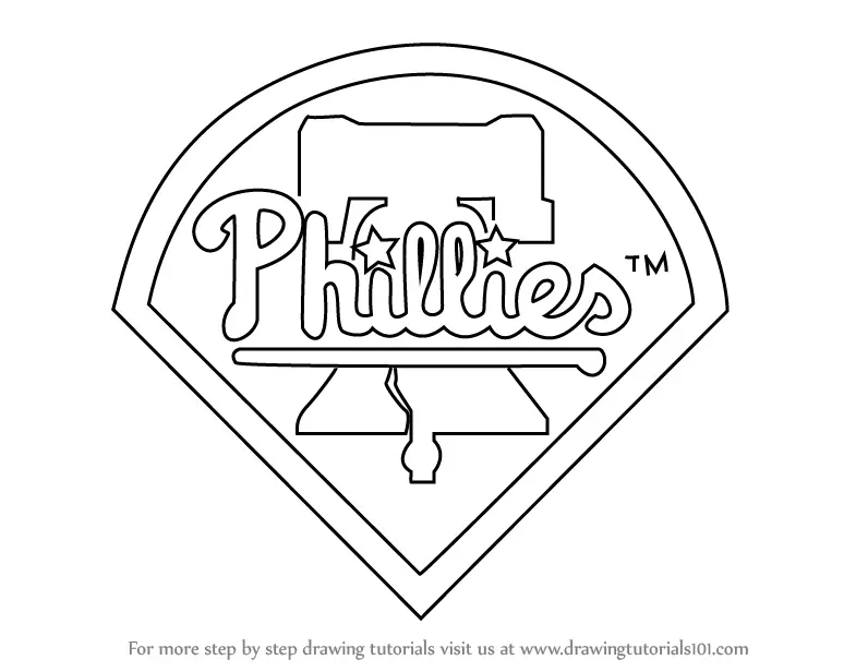 How to Draw Philadelphia Phillies Logo (MLB) Step by Step