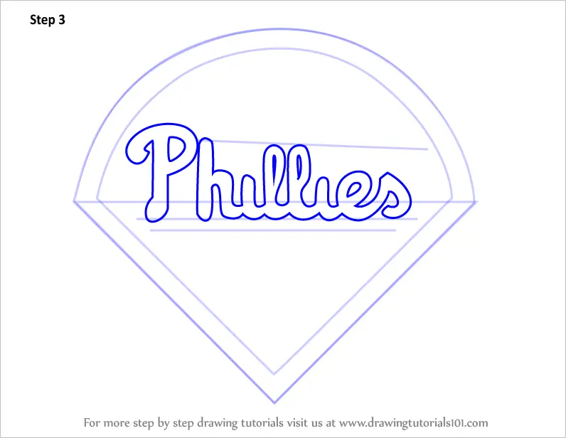 How to Draw Philadelphia Phillies Logo (MLB) Step by Step