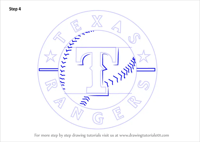 Learn How to Draw Texas Rangers Logo (MLB) Step by Step : Drawing Tutorials