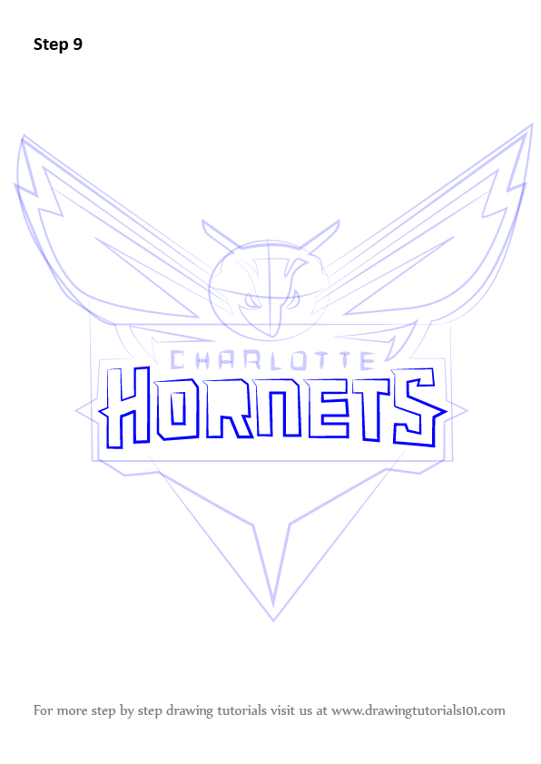 Learn How to Draw Charlotte Hornets Logo (NBA) Step by Step : Drawing ...