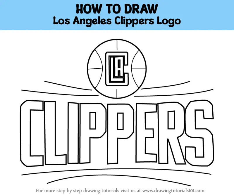 How to Draw Los Angeles Clippers Logo (NBA) Step by Step ...