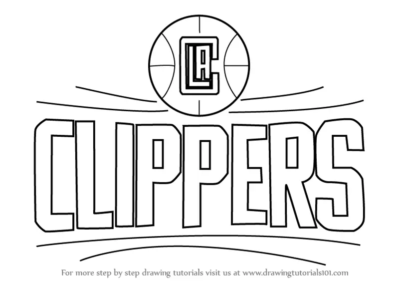 Learn How to Draw Los Angeles Clippers Logo (NBA) Step by Step ...