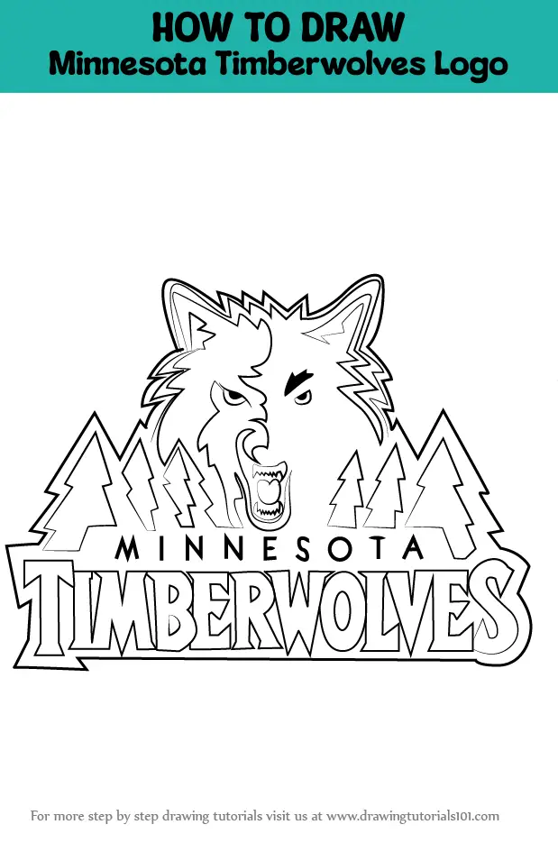 How to Draw Minnesota Timberwolves Logo (NBA) Step by Step ...