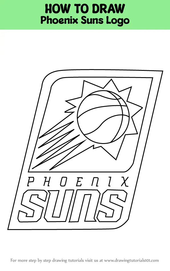 How to Draw Phoenix Suns Logo (NBA) Step by Step | DrawingTutorials101.com