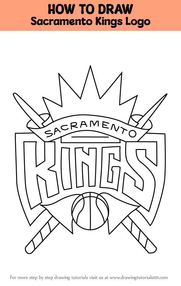 How to Draw Sacramento Kings Logo (NBA) Step by Step ...