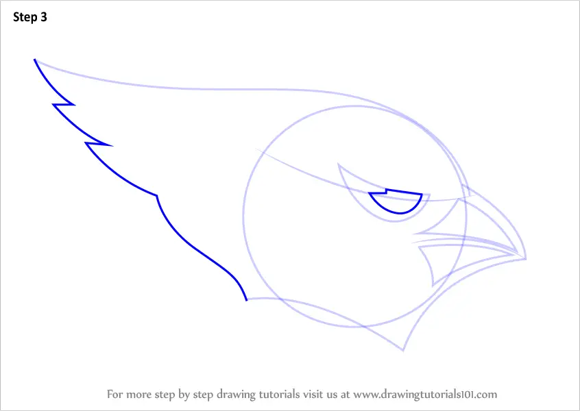 How to Draw the Arizona Cardinals, Big Red, Coloring Page, Trace Drawing