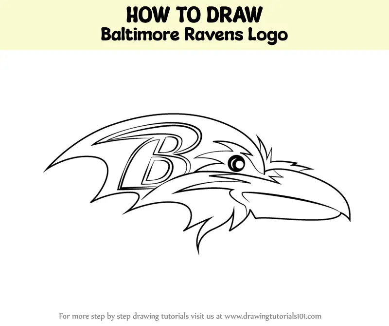 How to Draw Baltimore Ravens Logo (NFL) Step by Step ...