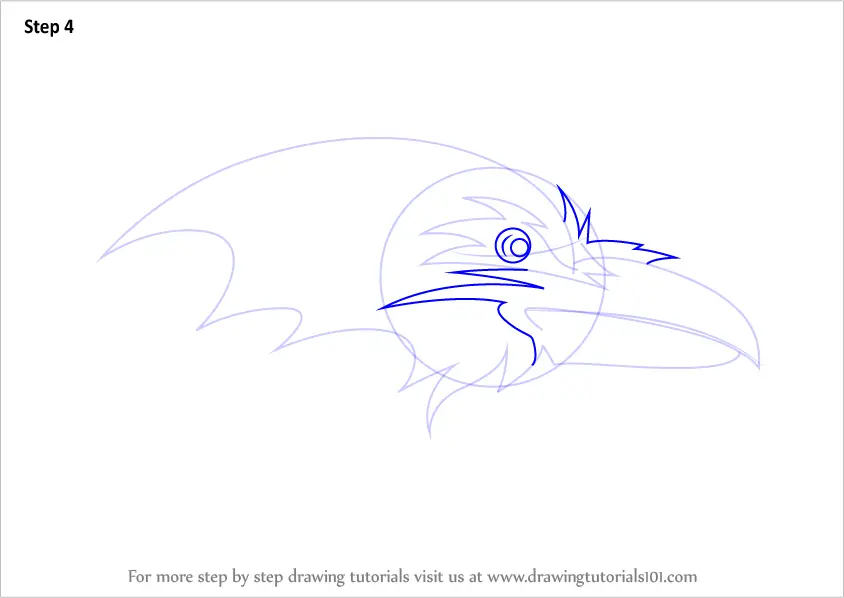 How To Draw The Ravens Logo, Step by Step, Drawing Guide, by Dawn - DragoArt