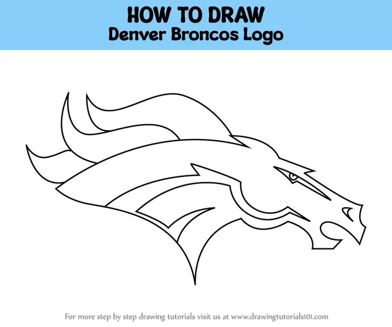 How to Draw Denver Broncos Logo (NFL) Step by Step ...