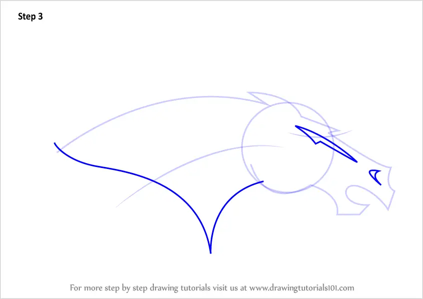 Learn How to Draw Denver Broncos Logo (NFL) Step by Step Drawing