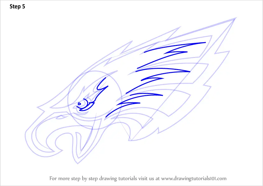 How to Draw Philadelphia Eagles Logo (NFL) Step by Step