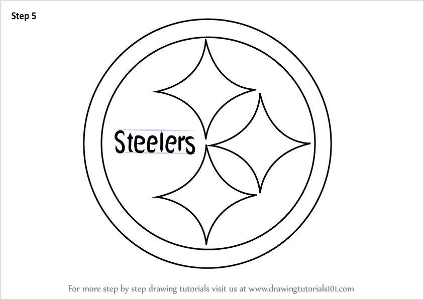 Learn How to Draw Pittsburgh Steelers Logo (NFL) Step by Step : Drawing