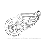 How to Draw Detroit Red Wings Logo