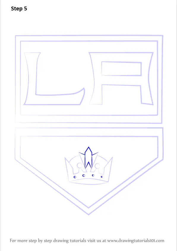 Learn How to Draw Los Angeles Kings Logo (NHL) Step by Step