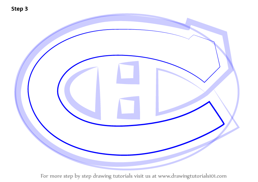 Learn How to Draw Montreal Canadiens Logo (NHL) Step by Step : Drawing ...