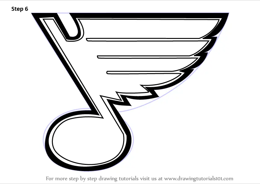 Learn How to Draw St. Louis Blues Logo (NHL) Step by Step : Drawing  Tutorials