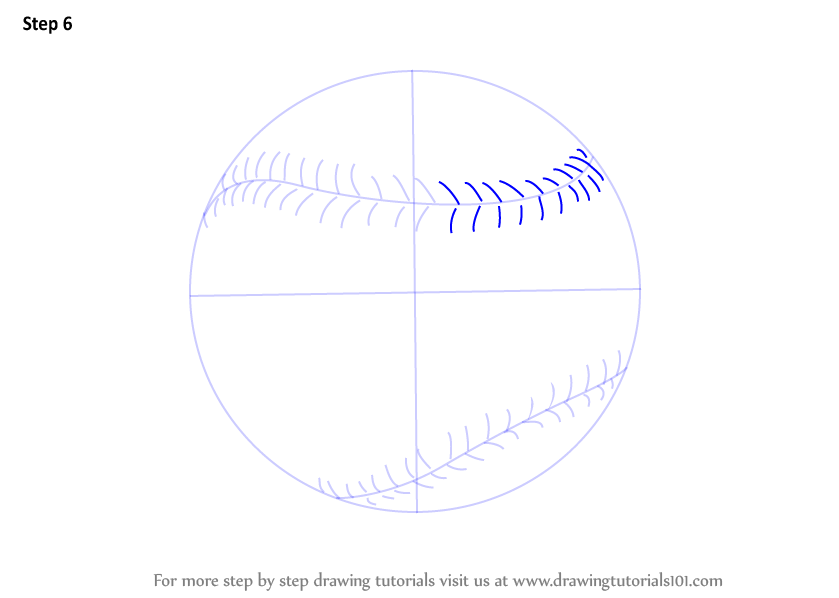 Learn How to Draw a Baseball (Other Sports) Step by Step : Drawing