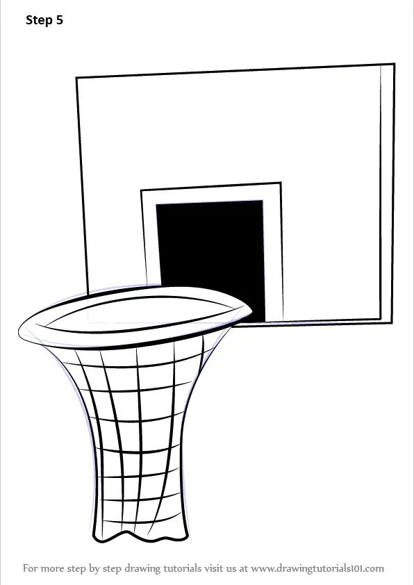 Learn How to Draw Basketball Hoop (Other Sports) Step by Step : Drawing