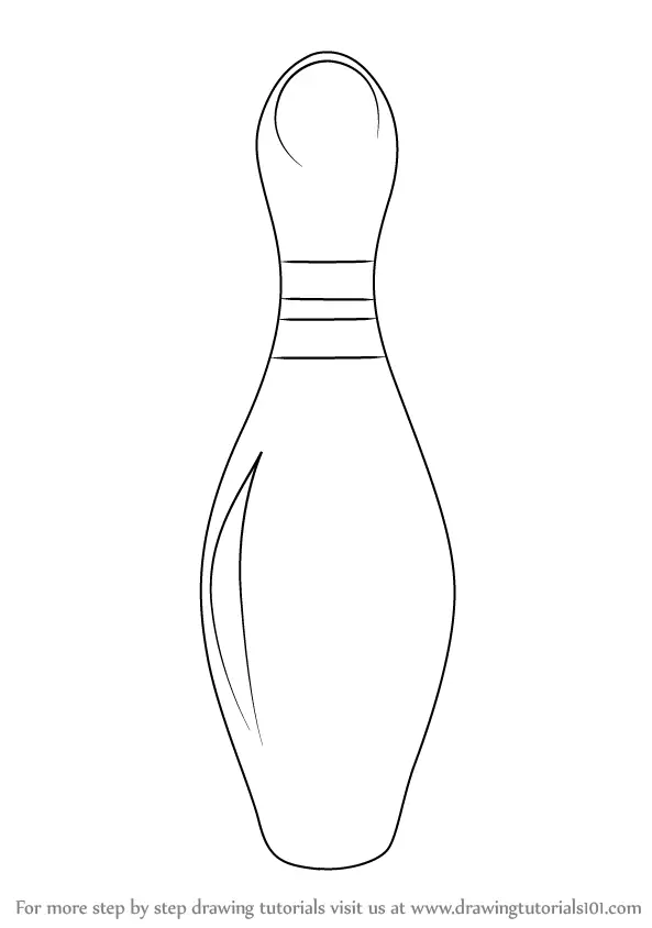 How to Draw a Bowling Pin (Other Sports) Step by Step