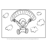 How to Draw a Parachute Man