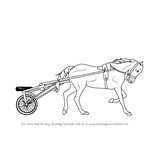 How to Draw Racing Horse Cart
