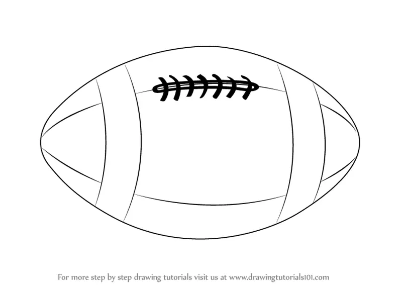 Learn How to Draw a Rugby Ball (Other Sports) Step by Step : Drawing