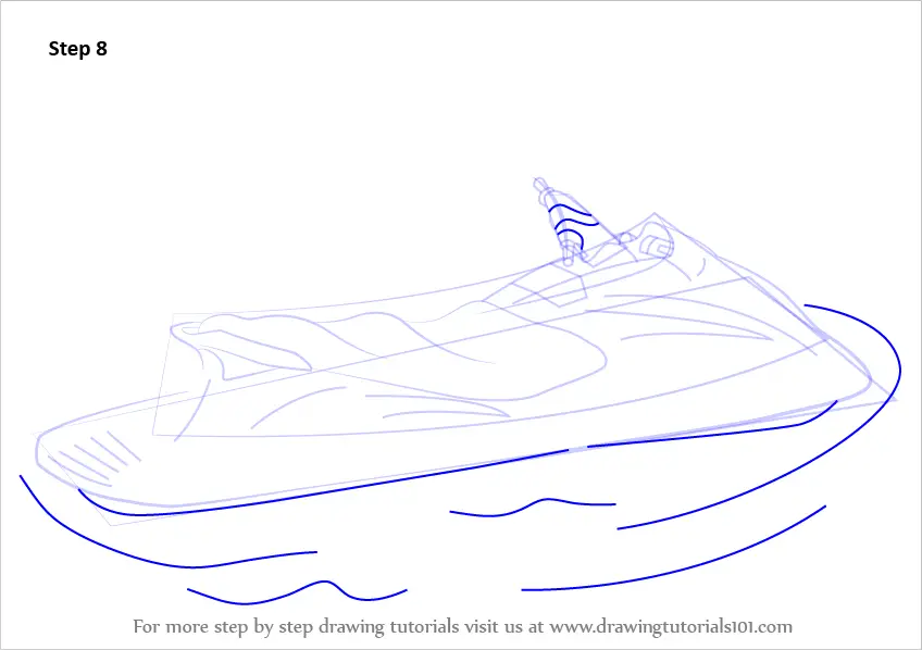 Learn How to Draw a Jet Ski (Water Sports) Step by Step Drawing Tutorials