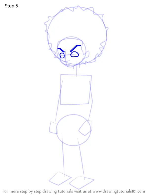 How to Draw Huey Freeman from The Boondocks (The Boondocks) Step by