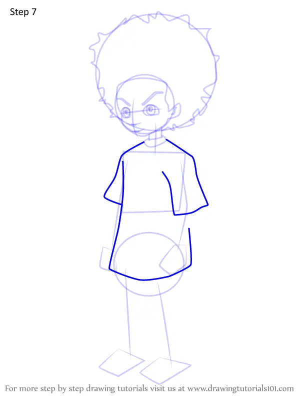 How to Draw Huey Freeman from The Boondocks (The Boondocks) Step by
