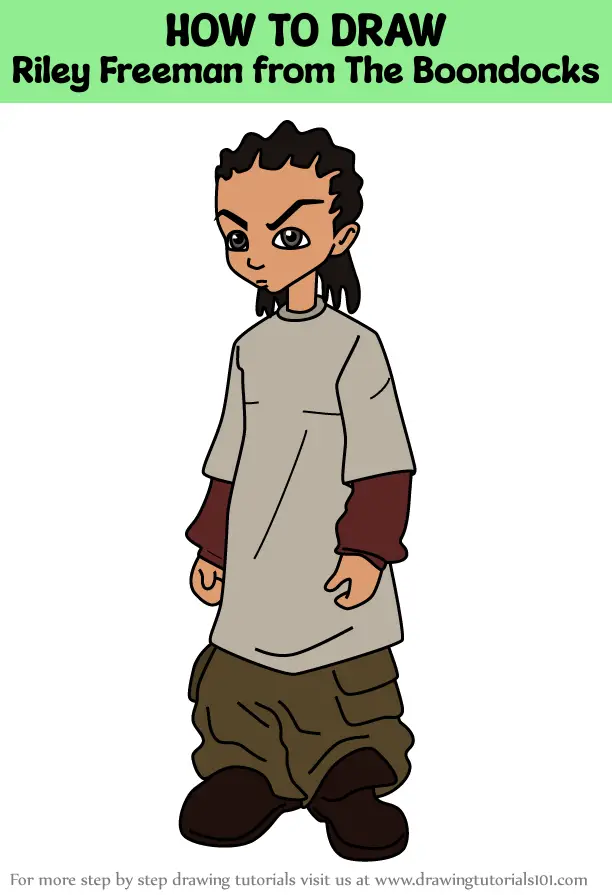 How to Draw Riley Freeman from The Boondocks (The Boondocks) Step by