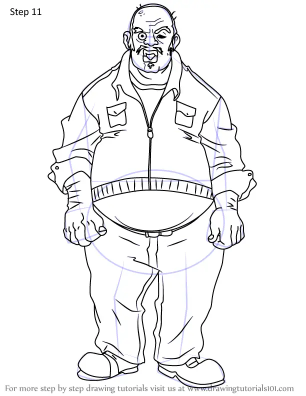 How to Draw Uncle Ruckus from The Boondocks (The Boondocks) Step by