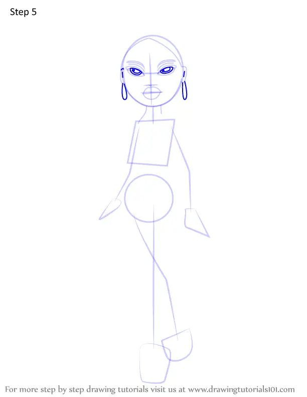 How to Draw Leah from Bratz (Bratz) Step by Step | DrawingTutorials101.com