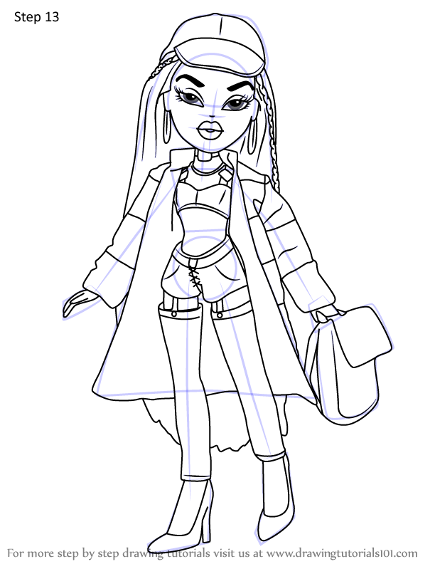 Step by Step How to Draw Sasha from Bratz