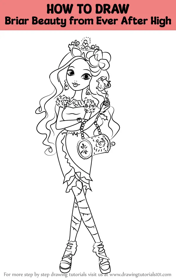 How to Draw Briar Beauty from Ever After High (Ever After High) Step by ...