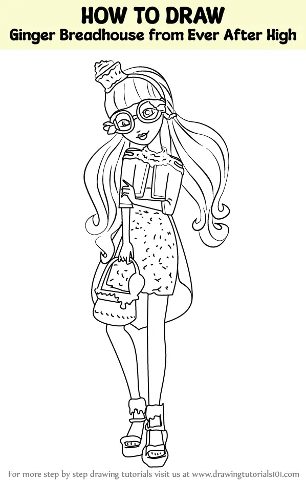 How To Draw Ginger Breadhouse From Ever After High (ever After High 