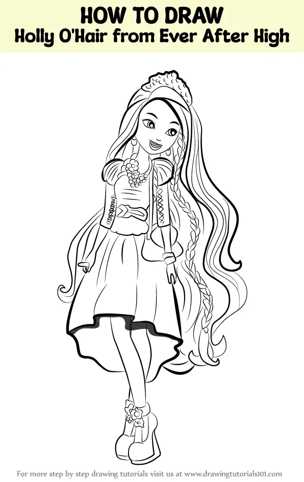 How to Draw Holly O'Hair from Ever After High (Ever After High) Step by ...